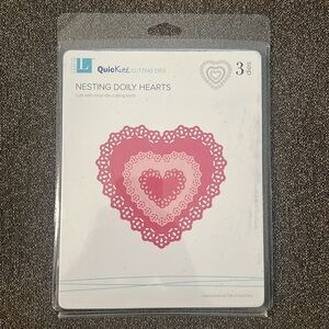 LIFESTYLE Crafts QUICKUTZ NESTING DOILY HEARTS DIE DC0257 NWT